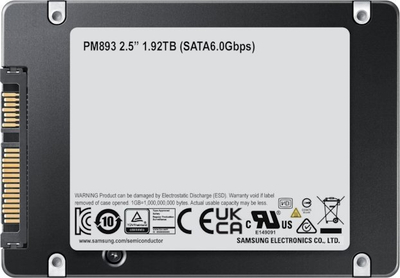 Диск SSD Самсунг PM893, 1.92TB, 2.5", САТА, црн