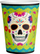 Gotat letre Amscan Day of the Dead Skull, 250ml, set 8 copë, shumëngjyrëshe
