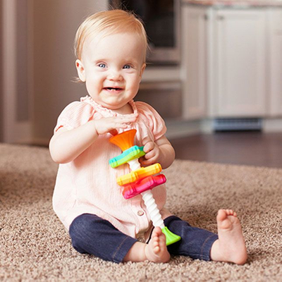 Lodër zhvillimi Fat Brain Toys Mini Spinny, për foshnja, shumëngjyrëshe