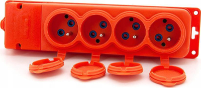 Shtepshndars katërfishe ELS Elektrotechnika Bylion TRGP-4, 16A 230V, IP44, portokalli