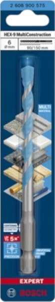 Stërvitëse Bosch EXPERT HEX-9 2608900575, 6mm, 150mm, bisht hex