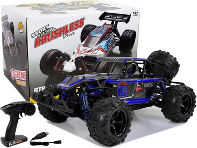Makina lodër me telekomandë ENOZE 9303E, off road 1:18, 45 km/h, blu