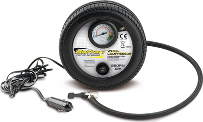 Kompresor i vogël Bottari Wheel, 12V, 250 PSI, i zi