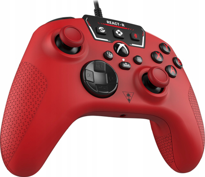 Gamepad Turtle Beach REACT-R me kabllo USB, për PC dhe Xbox Series X S, i kuq