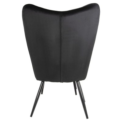 Kolltuk me stol këmbësh Crawley 70x57x103Hcm (HM8918.04), zezë