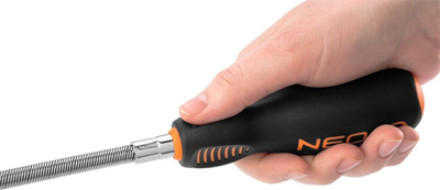 Set kaçavidë Neo Tools me bosht fleksibil, 13 pjesë, i zi