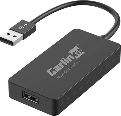 Adapter wireless Carlinkit CCPA, për Android Auto dhe Apple CarPlay, USB, i zi