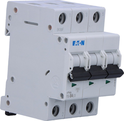 Ndërprës automatik trefazor Eaton PL6 B4/3, 4A, 6kA, IP20