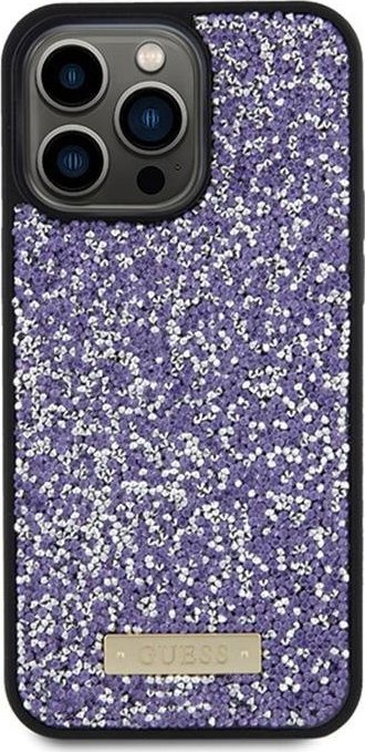 Kapak telefoni Guess GUHCP15LPFGSBSP për iPhone 15 Pro 6.1", hardcase me kristale, lejla