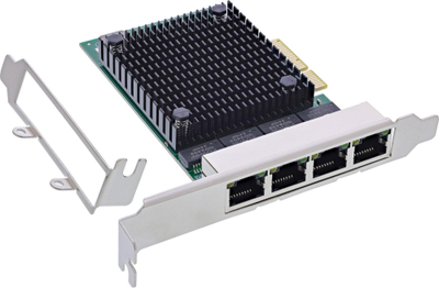 Kartë rrjeti InLine Quad Gigabit, 4x RJ45 2.5Gb/s, PCIe x4, me low profile