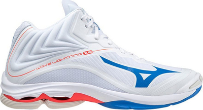 Atlete volejbolli për goca Mizuno për në pallat, Mizuno Wave Lightning Z6 MID, nr. 38.5, të bardha