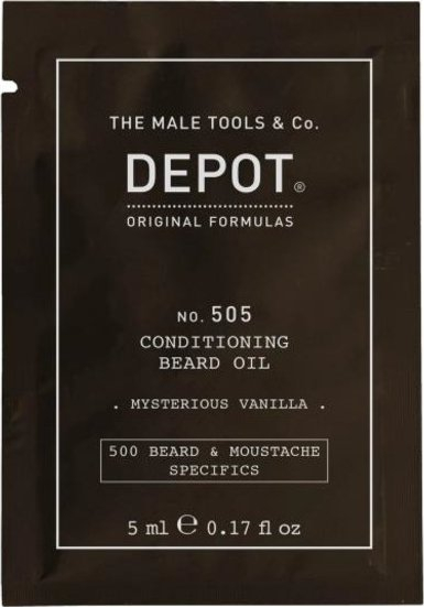 Масло за брада Depot 500 Specs No. 505, Mysterious Vanilla, витамин Е, 5 ml