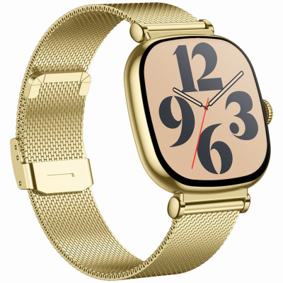 Smartwatch për goca Gravity GT32-2, bën telefonata, me rrip metalik edhe lëkure, ngjyrë e artë