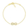 Byzylyk për femra Brilio Silver Infinity BRC208Y, i artë