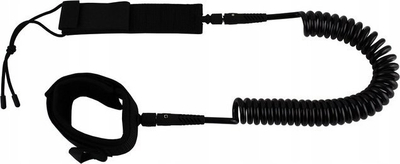 Lidhëse sigurie për SUP Master Safety Leash, spirale, e zezë
