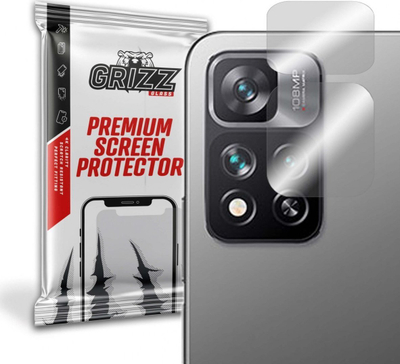 Mbrojtës kamere GrizzGlass për Xiaomi 11i, xham hibrid, transparencë e lartë, transparents