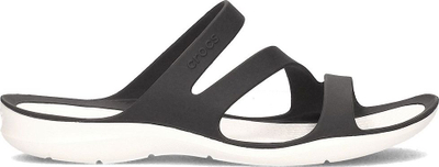 Sandale për femra Crocs Swiftwater W 203998, materiale Croslite, kundër rrëshqitjes, të zeza të bardha