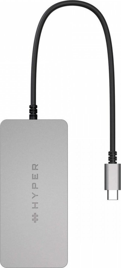 Hub USB-C HyperDrive Hyper 5-Port, HDMI 4K, Gigabit Ethernet, gri