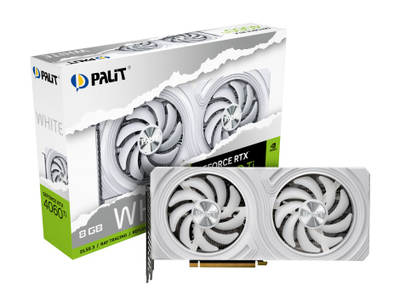 Kartë grafike Palit GeForce RTX 4060 Ti WHITE, 8GB GDDR6, 128 bit, e bardhë