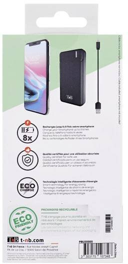 Powerbank TnB PBU20000, 20000 mAh, 20W, i zi
