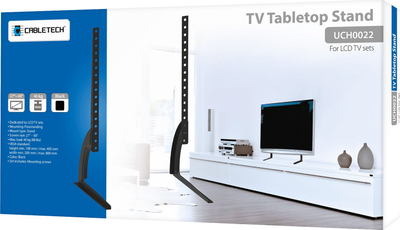 Stativ televizori Cabletech P20, për 27"-60", deri 40 kg, i zi