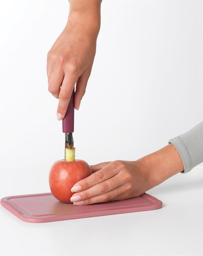 Heqës bërthame molle Brabantia Tasty+, çelik inox, dorezë burgundy