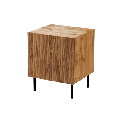 Komodinë nate set JUNGLE, 2 copë, 53.5x40.5x44 cm, dekor Wotter Oak, këmbë të zeza