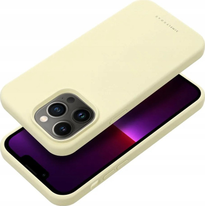 Këllëf silikoni Roar Futera Cloud Skin për iPhone 13 Pro, i hollë, kapet dhe me karikim wireless, ngjyrë e verdhë e çelët