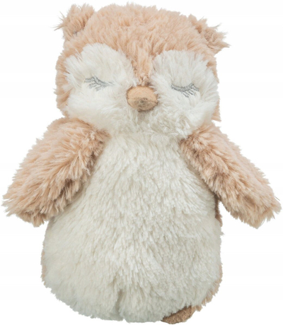 Lodër për qen Trixie Owl Plush Recycled, pellush 18 cm, pa tingull, shumëngjyrëshe
