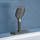 Dush dore Hansgrohe Raindance Select E 120, 120mm, 3 mënyra llaku, i zi mat