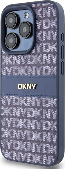 Mbulesë telefoni DKNY DKHCP15LPRTHSLB, për iPhone 15 Pro 6.1", lëkurë, blu