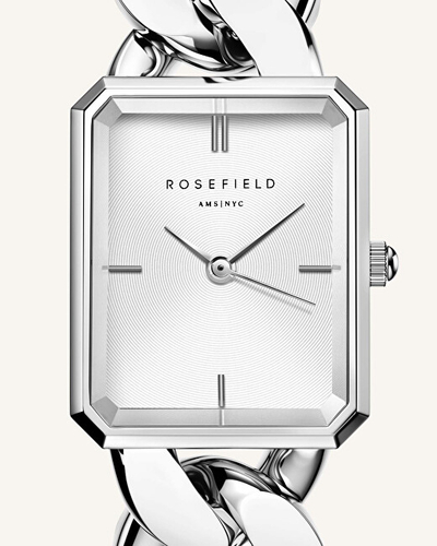 Rosefield Женски часовник Octagon XS Studio Silver, 19.5 mm