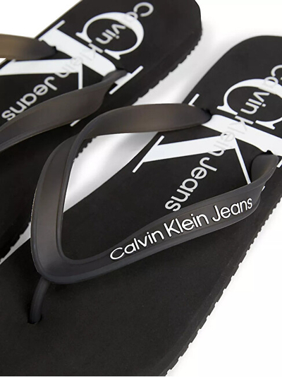 Papuçe për meshkuj Calvin Klein, të zeza