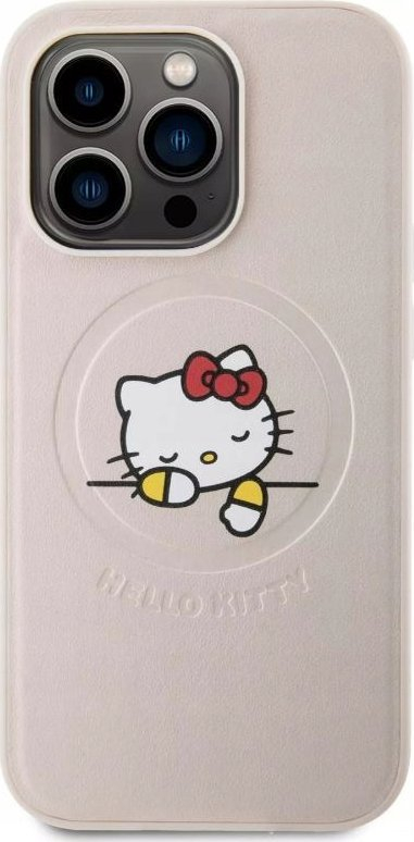 Kapak telefoni Hello Kitty për iPhone 15 Pro, MagSafe, rozë