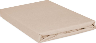 Çarçaf fitted Matex Jersey 160 x 200, pambuk, me lastik, bezhë