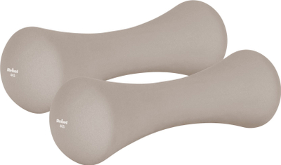 Hantela neopreni Rebel Active, set 2x4kg, prej gize, bezhë