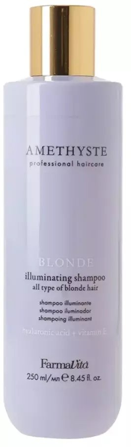 Шампон за руса коса FarmaVita Amethyste Blonde, неутрализира жолти тонови, 250 ml