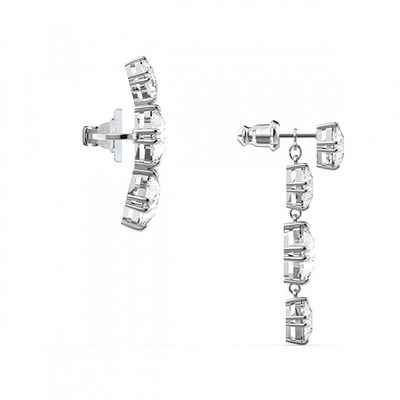 Vathë për femra Swarovski, të argjendtë/transparent