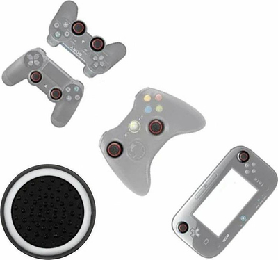 Kapakë analog për gamepad KX11G, silikon, për PlayStation dhe Xbox, bardh e zi