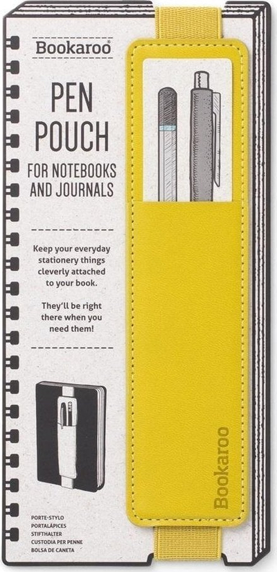 Mbajtëse për penë IF Bookaroo Pen Pouch, me xhep përpara, për kapakun e librit, ngjyrë chartreuse