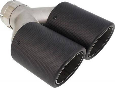 Maje marmite MTuning Double Muffler Tip 2x101mm, hyrje 63mm, karbon, e zezë