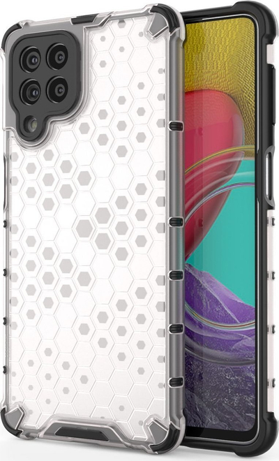 Mbrojtëse telefoni Hurtel Honeycomb për Samsung Galaxy M53 5G, kornizë xheli, transparente