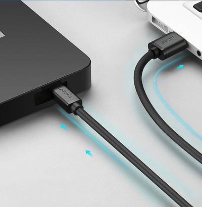Kabllo USB Ugreen USB A në mini USB, 2 metra, e zezë
