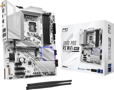 Pllakë amë Asrock Z890 Pro RS WiFi, DDR5, ATX, e bardhë
