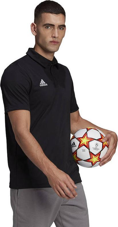 Bluzë polo Adidas Entrada 22 M HB5328, poliester i riciklum, Aeroready, e zezë