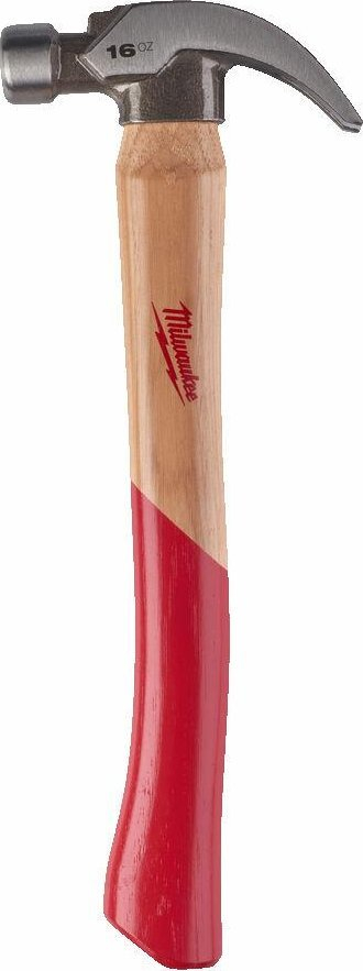 Çekiç Milwaukee Hickory Claw, 450g, dorezë druri, i kuq
