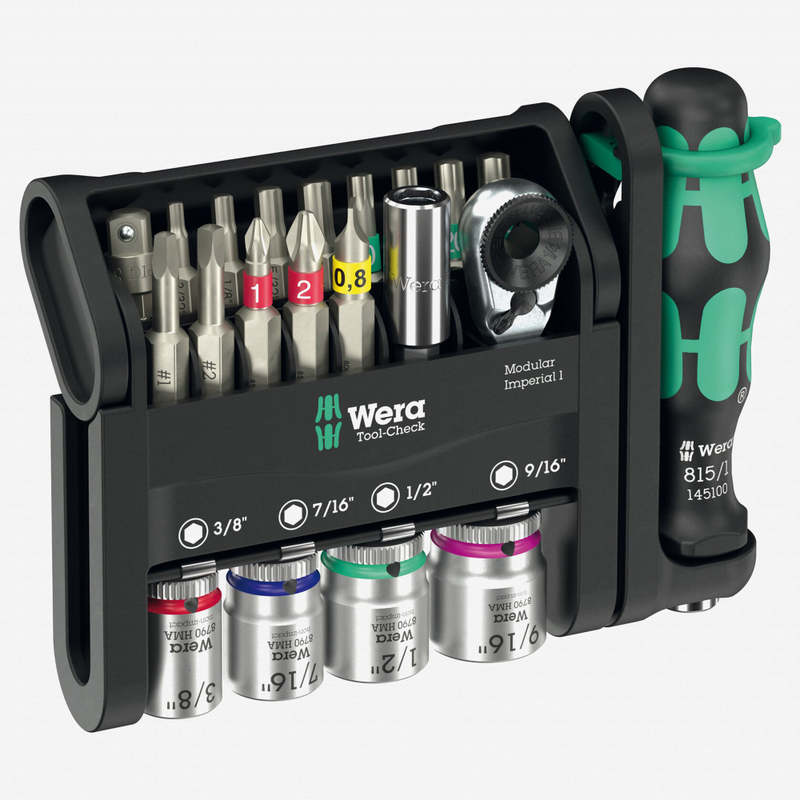 Set veglash Wera Tool-Check Modular Imperial 1, 21 pjesë, 1/4", shumëngjyrësh