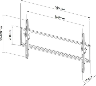 Mbajtëse muri për TV Slim Tilt Eco, 42-80\", mban deri 60 kg, e zezë