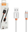 Kabllo karikimi USB Type C Somostel SMS GP03, 2A, 1m, e bardhë me portokalli