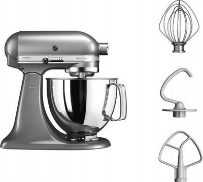 Mikser planetar KitchenAid 5KSM125ECU, 300W, tas 4.8L, argjendtë